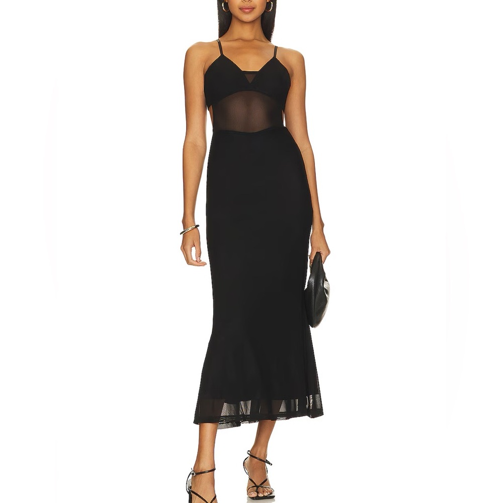 Harlequin Midi Dress Bardot
